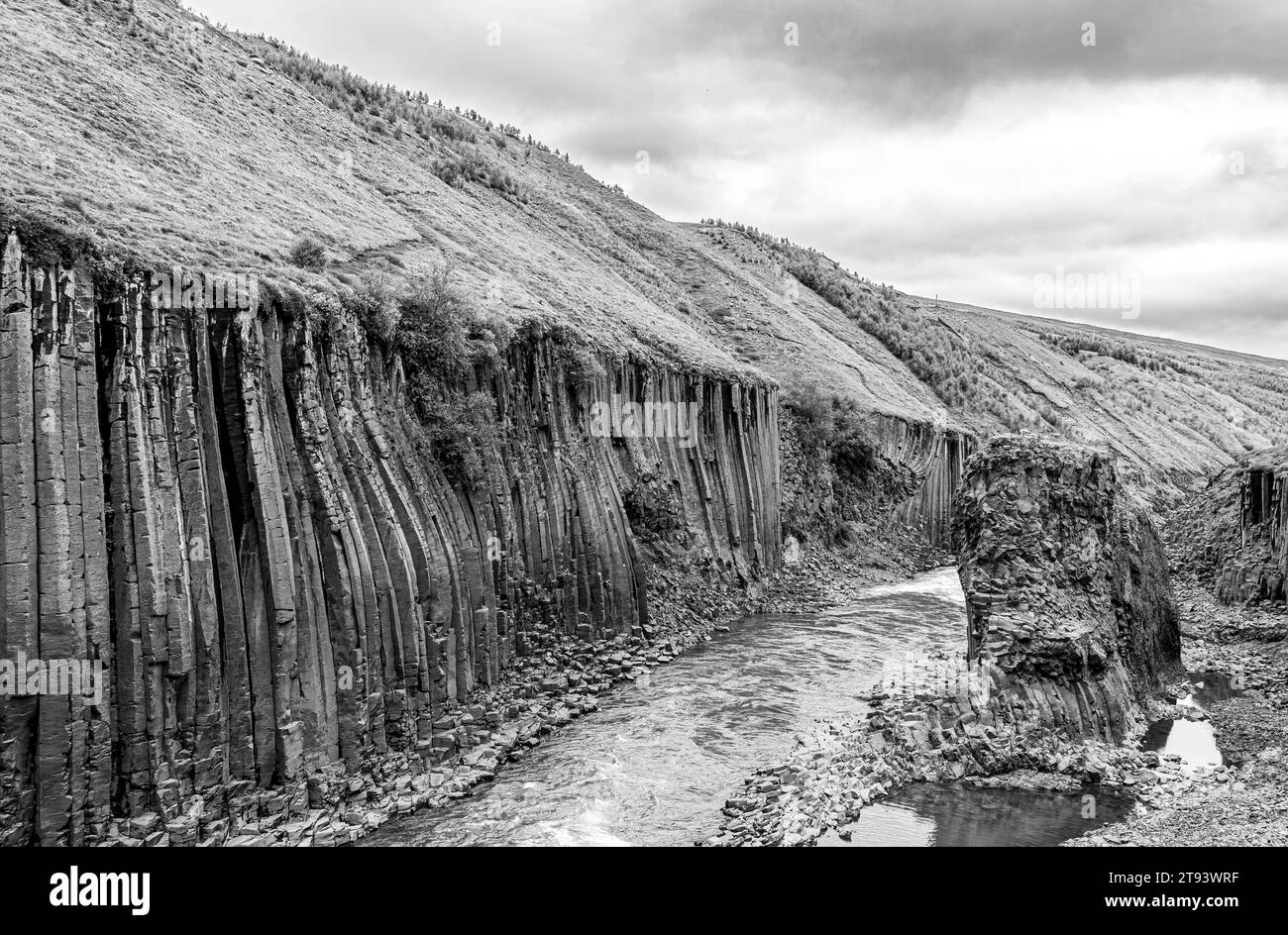 Studlagil canyon iceland Black and White Stock Photos & Images - Alamy