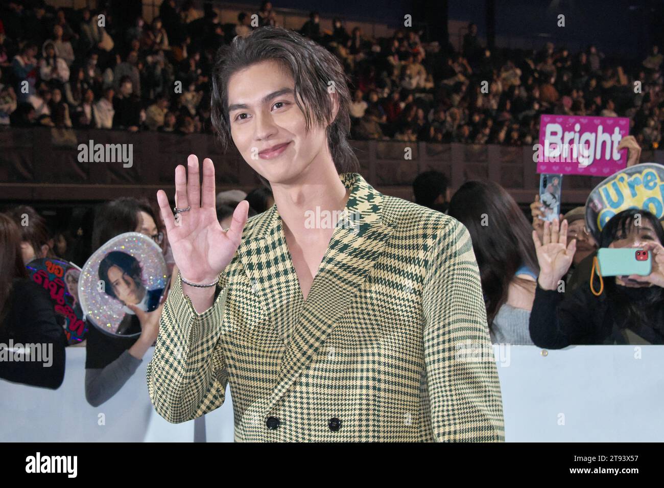 Yokohama, Japan. 22nd Nov, 2023. Thai actor, singer and model, Bright ...