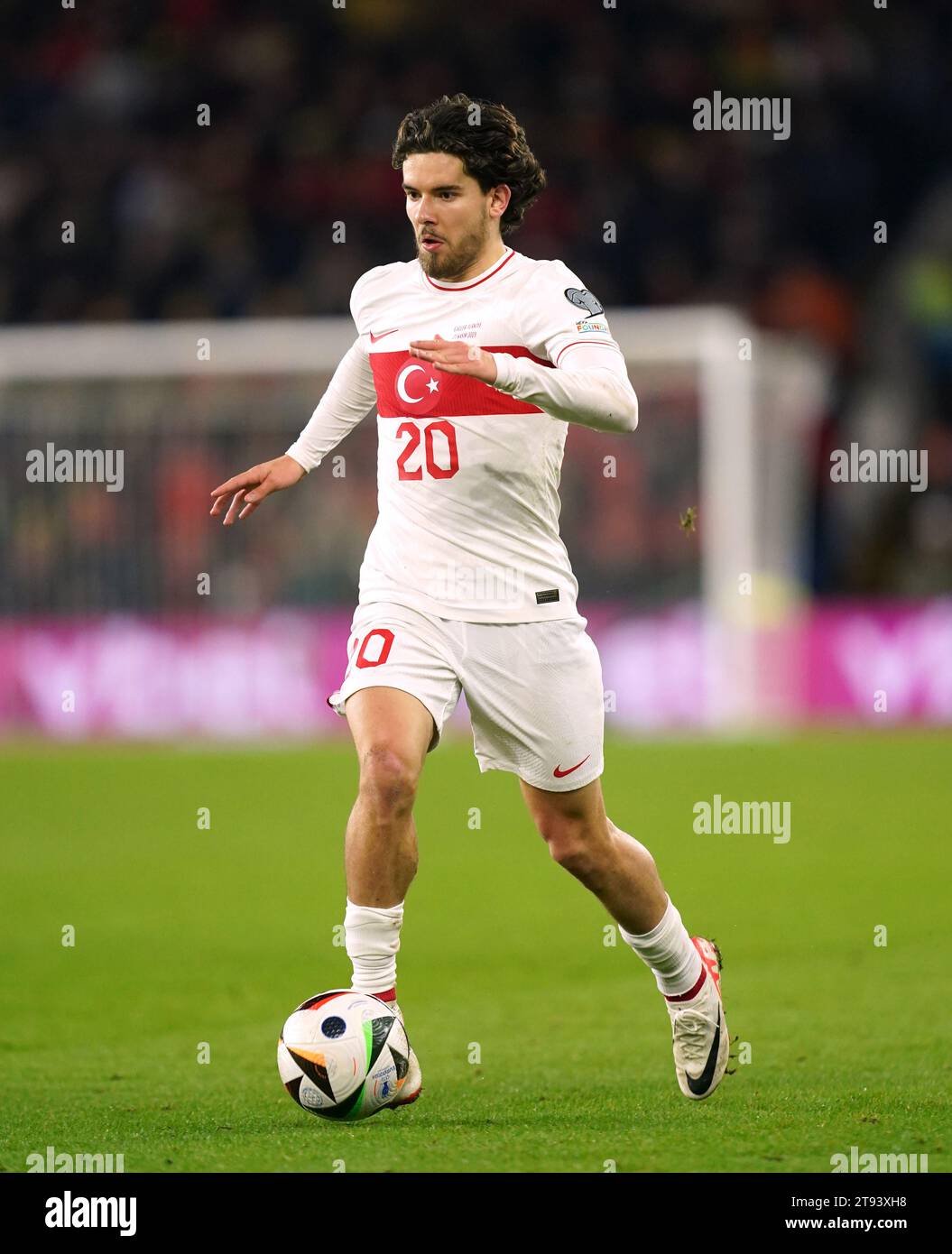 Turkey's Ferdi Kadioglu during the UEFA Euro 2024 Qualifying Group D match at the Cardiff City Stadium. Picture date: Tuesday November 21, 2023. Stock Photo