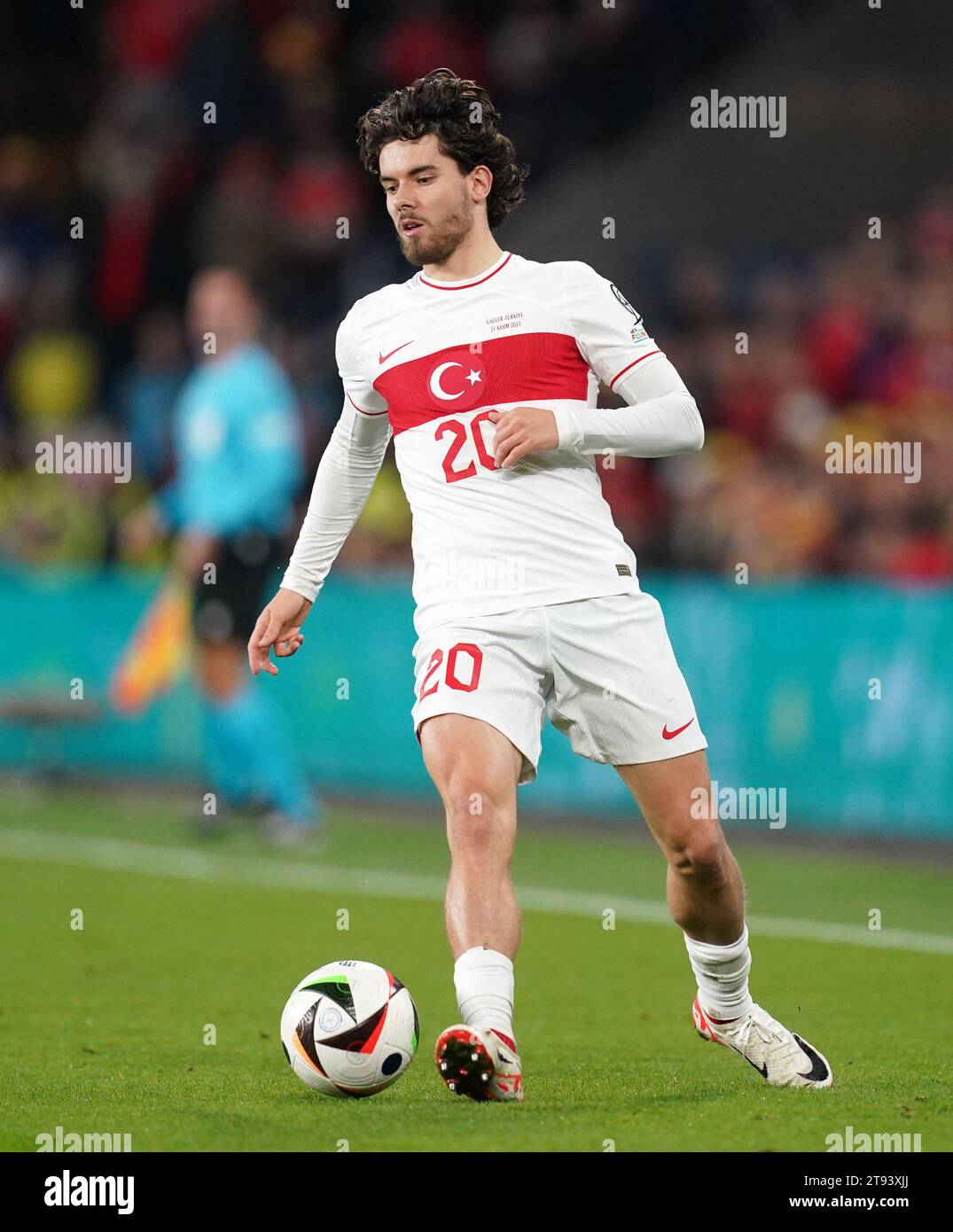 Turkey's Ferdi Kadioglu during the UEFA Euro 2024 Qualifying Group D match at the Cardiff City Stadium. Picture date: Tuesday November 21, 2023. Stock Photo