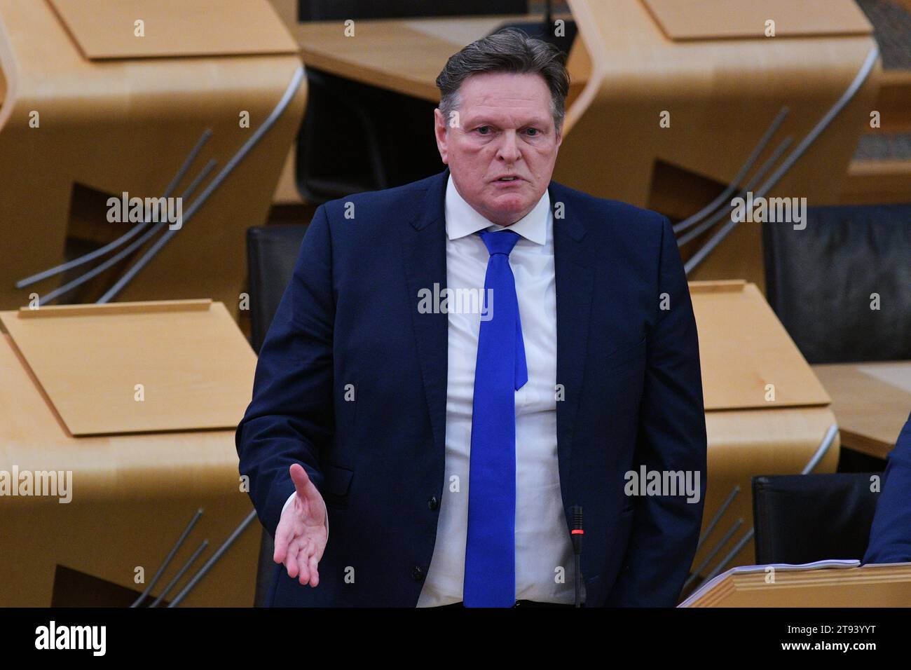 Edinburgh Scotland, UK 22 November 2023. Stephen Kerr MSP at the