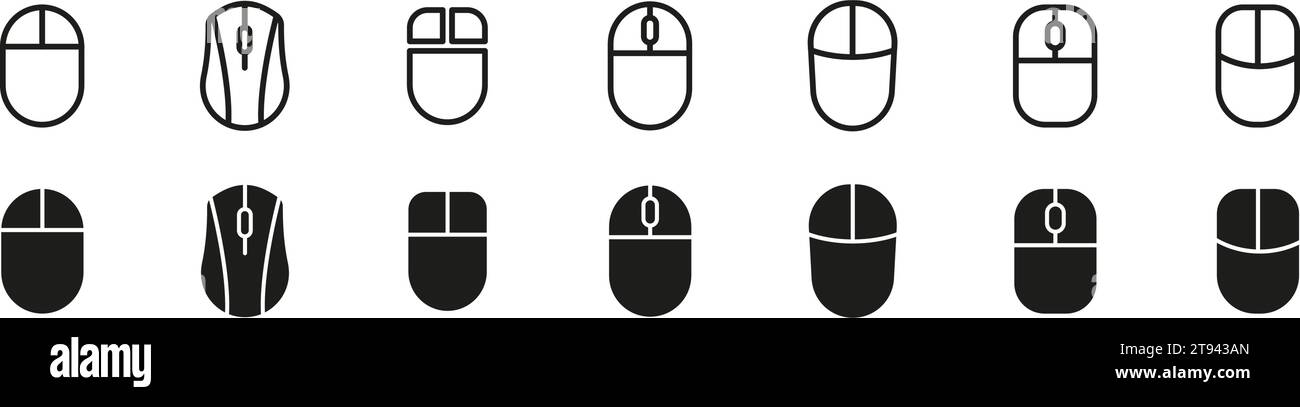 Mouse icon set. Computer mouse set. Vector illustration Stock Vector ...