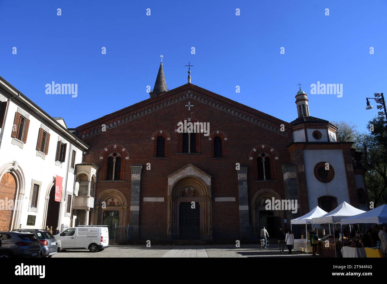 Milano Italy - Basilica of Sant'Eustorgio Stock Photo