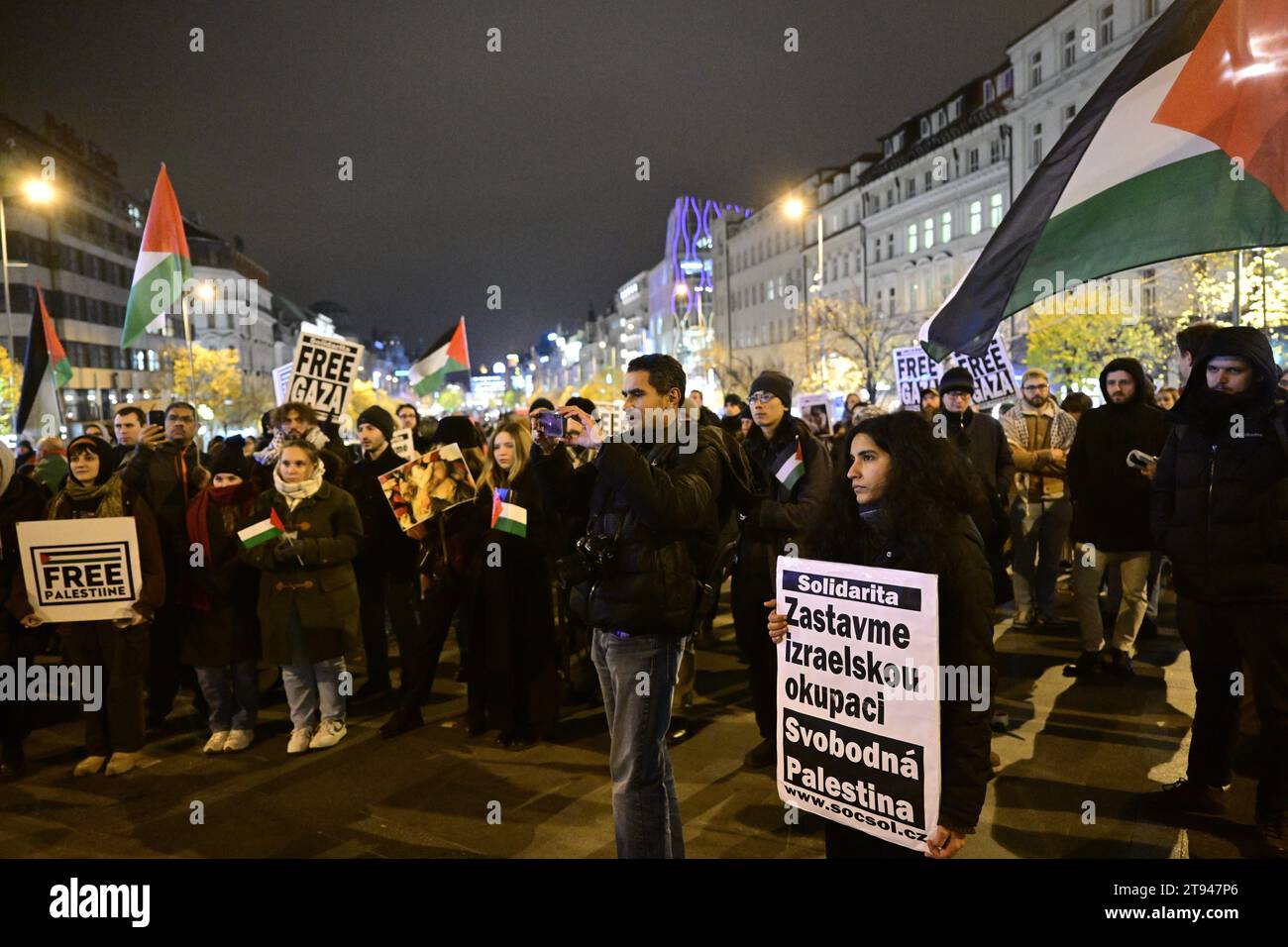 Prague, Czech Republic. 22nd Nov, 2023. Demonstration Against