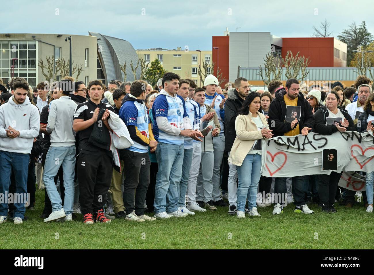romans-sur-isere-france-22nd-nov-2023-solemn-march-in-honour-of