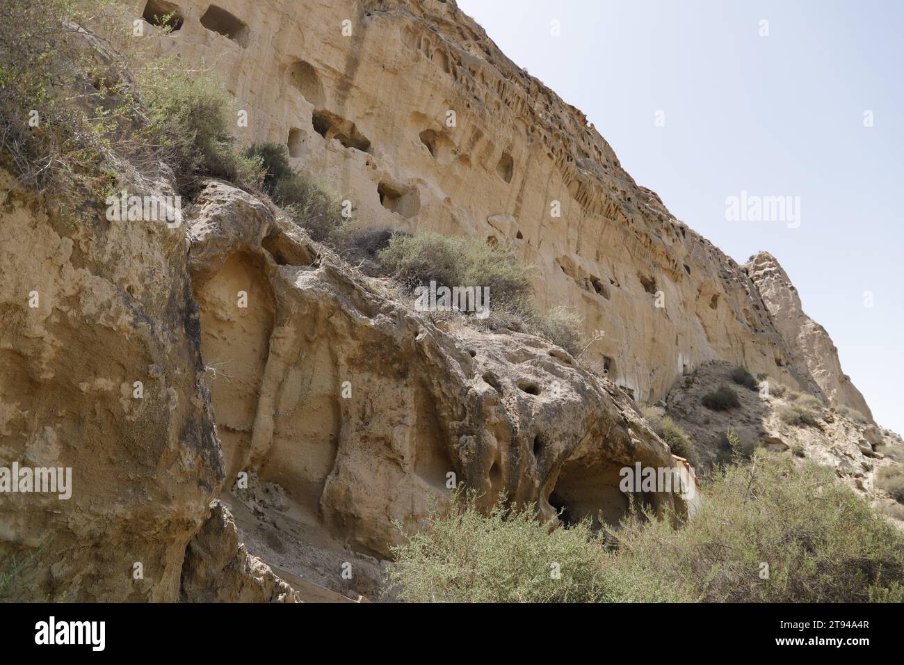 cave houses destroyed by earthquakes in Cuevas del Almanzora, Almería, Spain Stock Photo