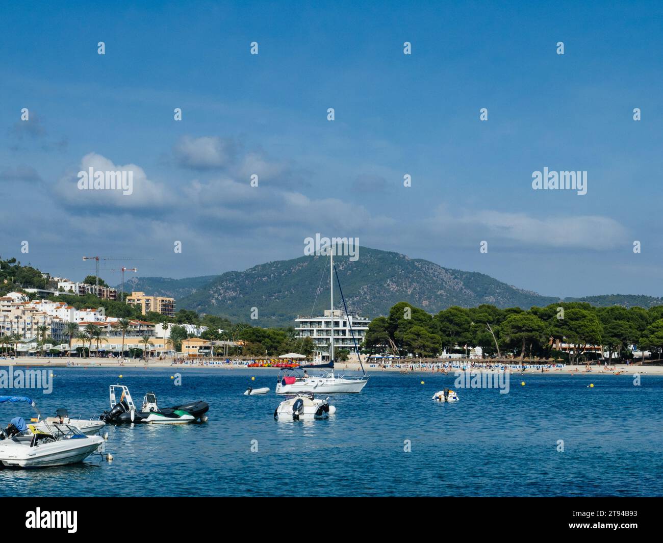 Santa Ponsa Bay, Santa Ponsa beach, Mallorca, Balearic Islands, Spain ...