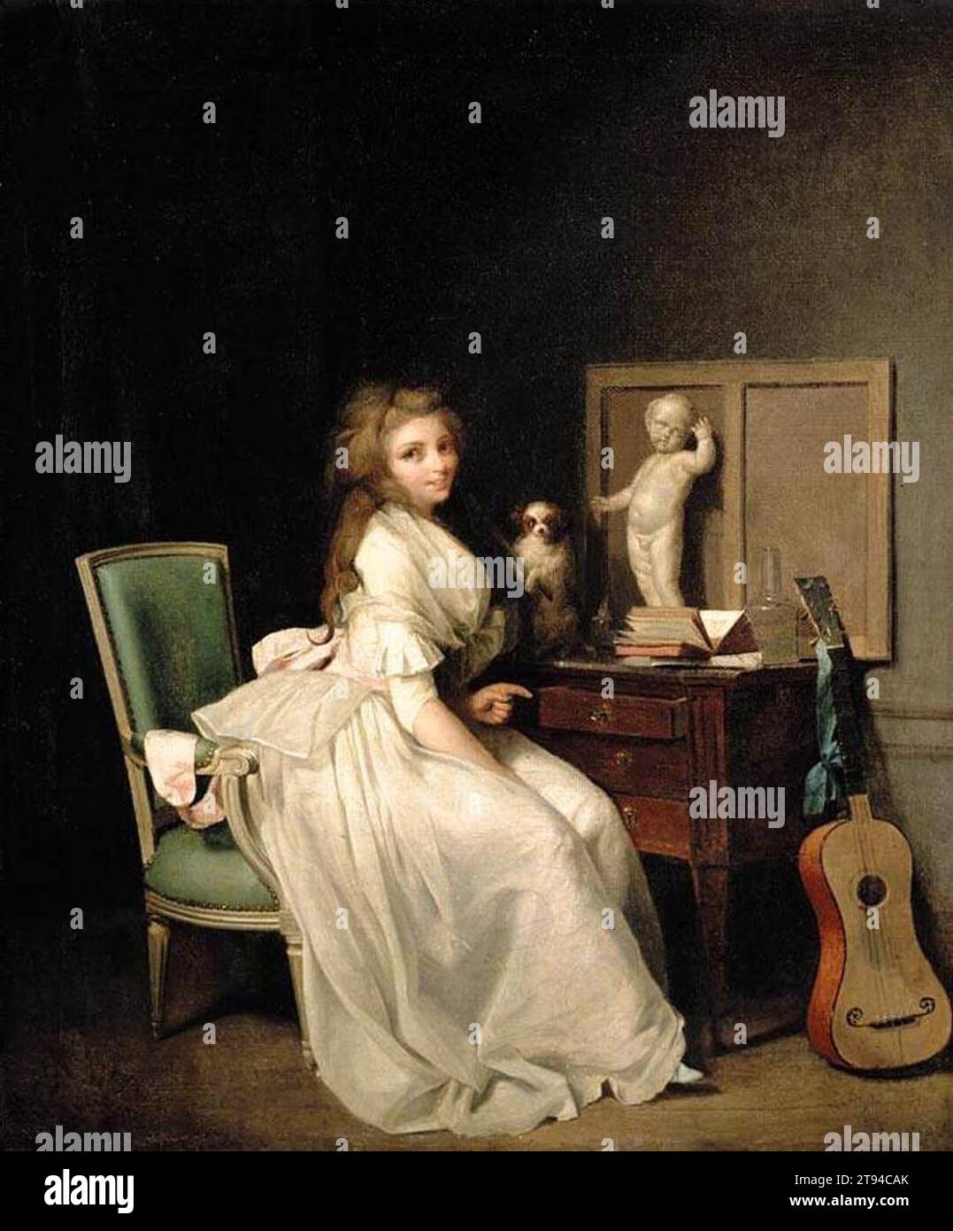 Lady seated painting hi-res stock photography and images - Alamy