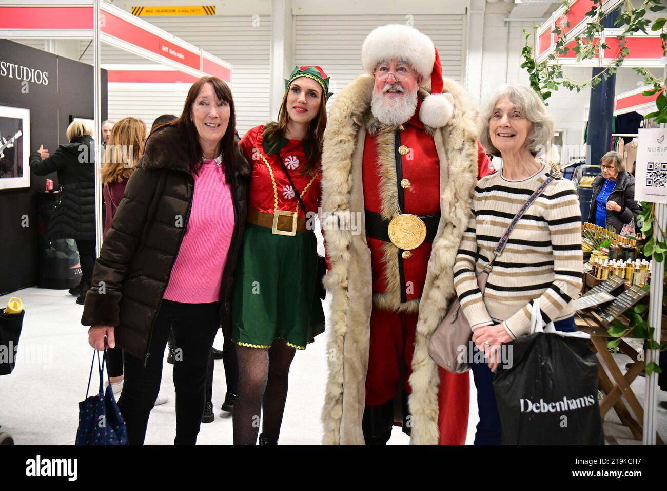 London, UK, 22th November 2023. Santa and elf at the opening day of the