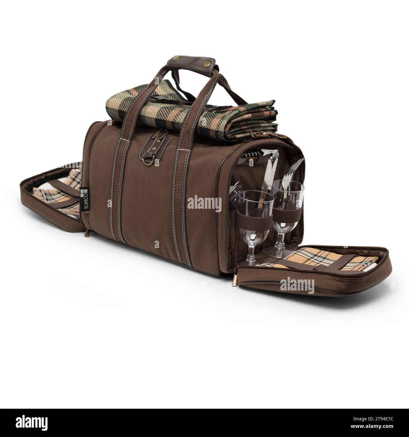 Large Capacity Canvas Lunch picnic shoulder bags backpack with Wheels for backpack Set for 4