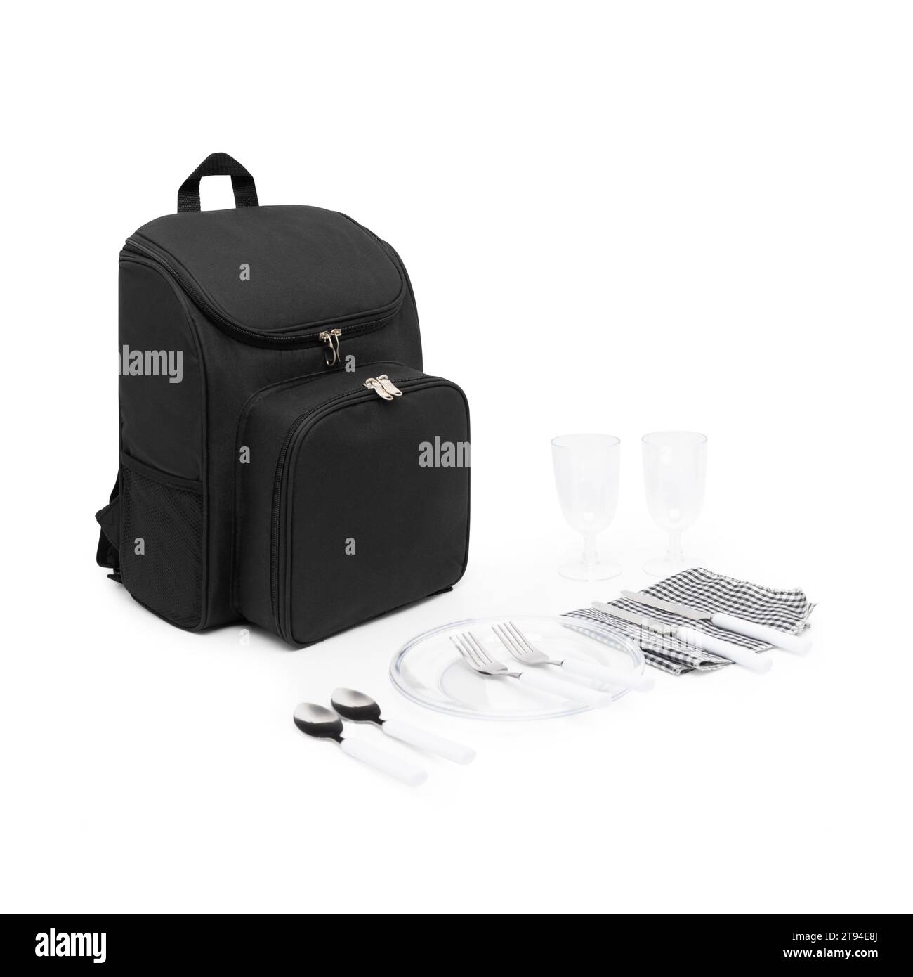 Large Capacity Canvas Lunch picnic shoulder bags backpack with Wheels for backpack Set for 4