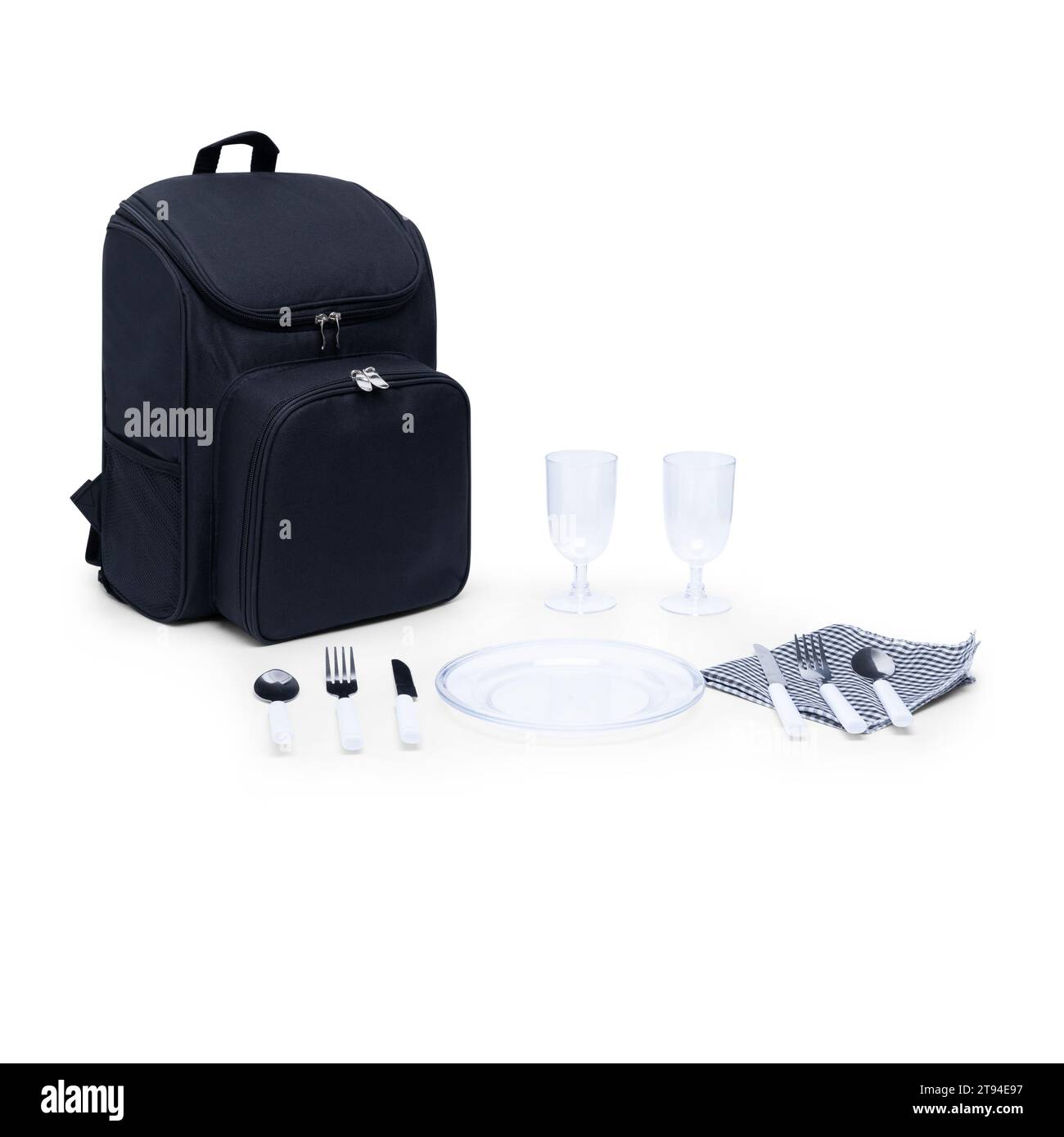 Large Capacity Canvas Lunch picnic shoulder bags backpack with Wheels for backpack Set for 4