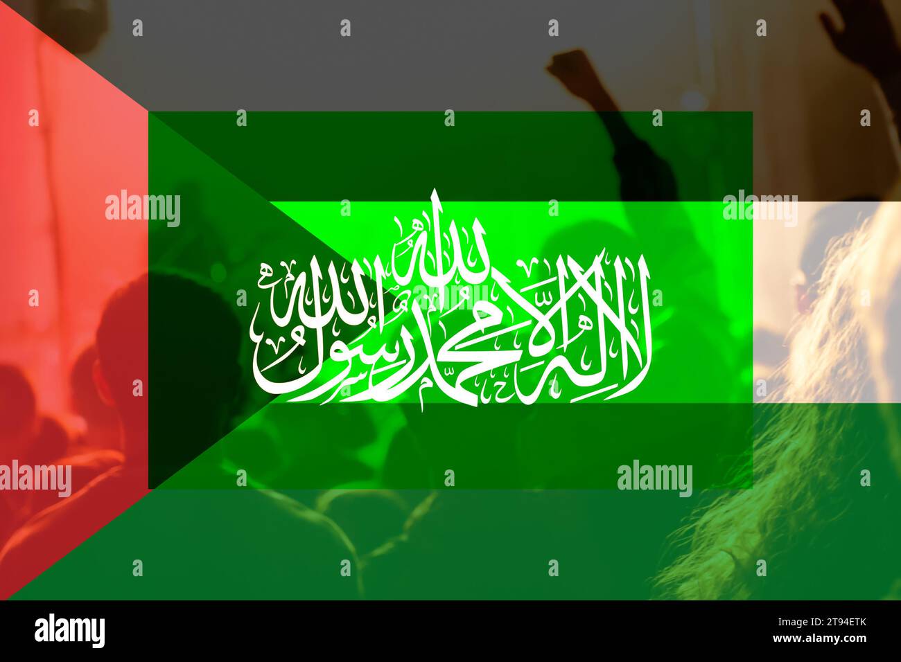 Hamas protest. Flag Palestine. Hamas between Israel and Palestine