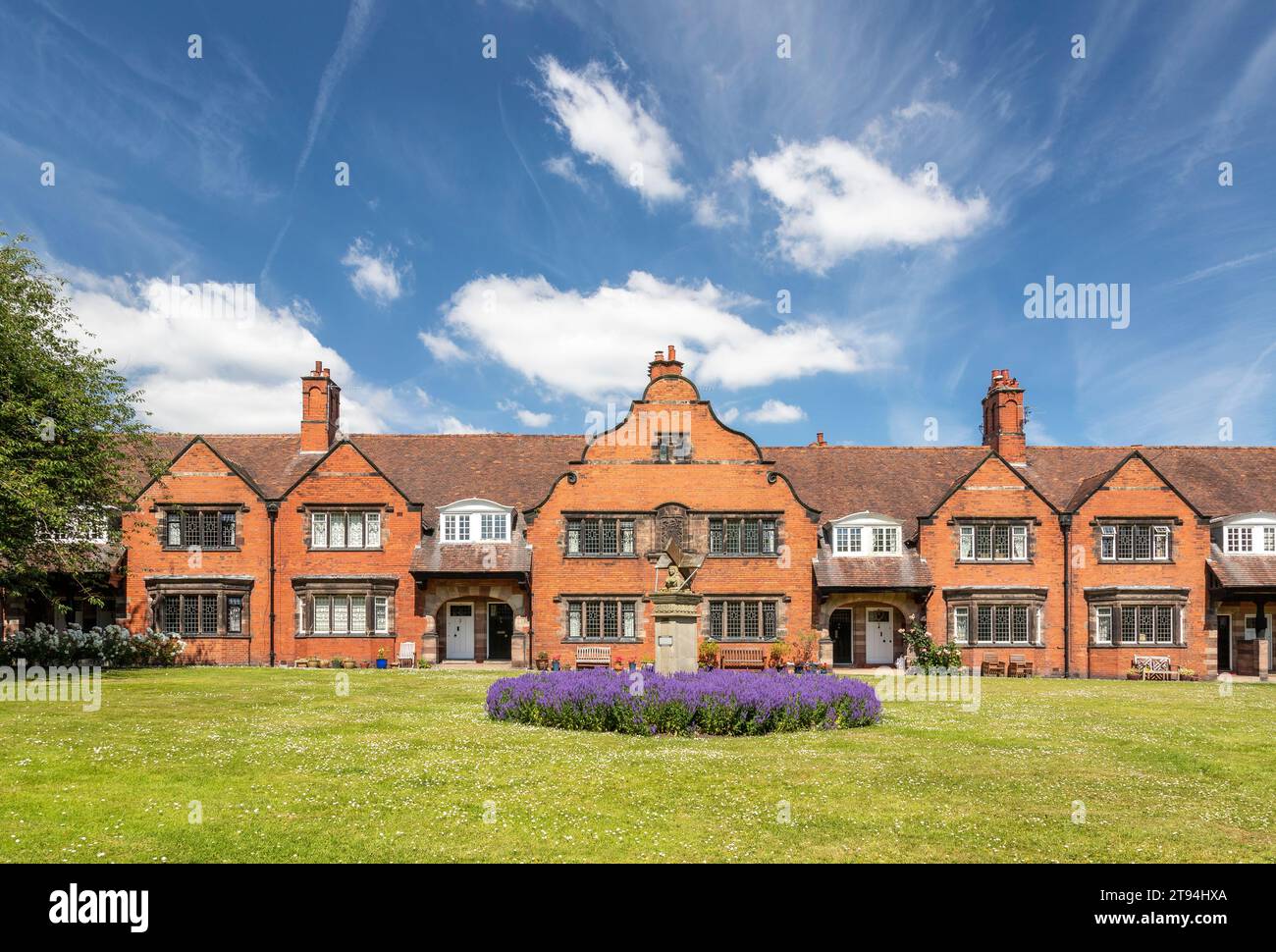 A row of cottages on Bath Street, Port Sunlight Stock Photo