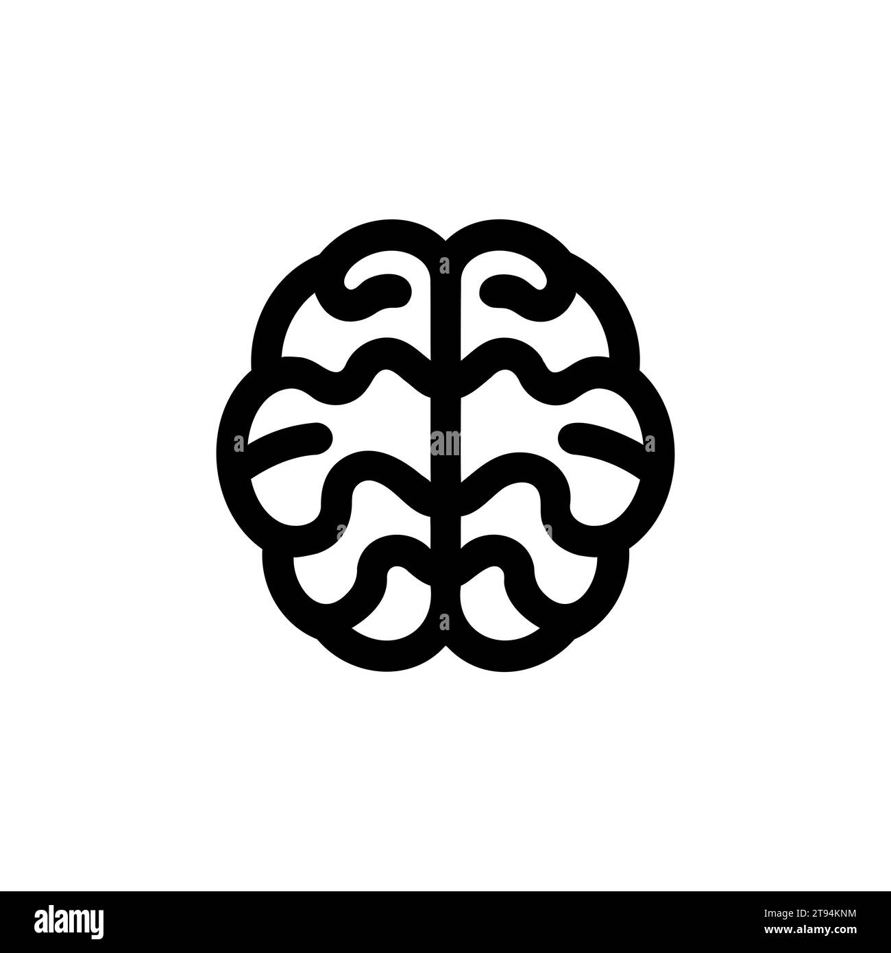 Brain line icon isolated. Vector illustration Stock Vector Image & Art ...