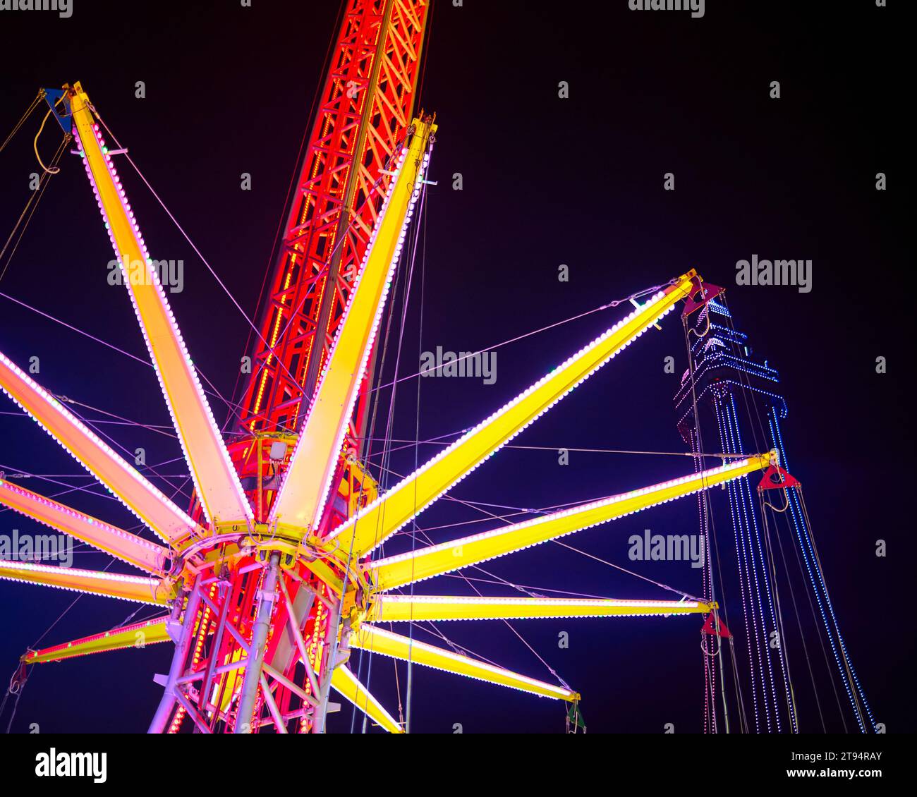 Blackpool Christmas fair 2023 on the Tower festival headland. Blackpool