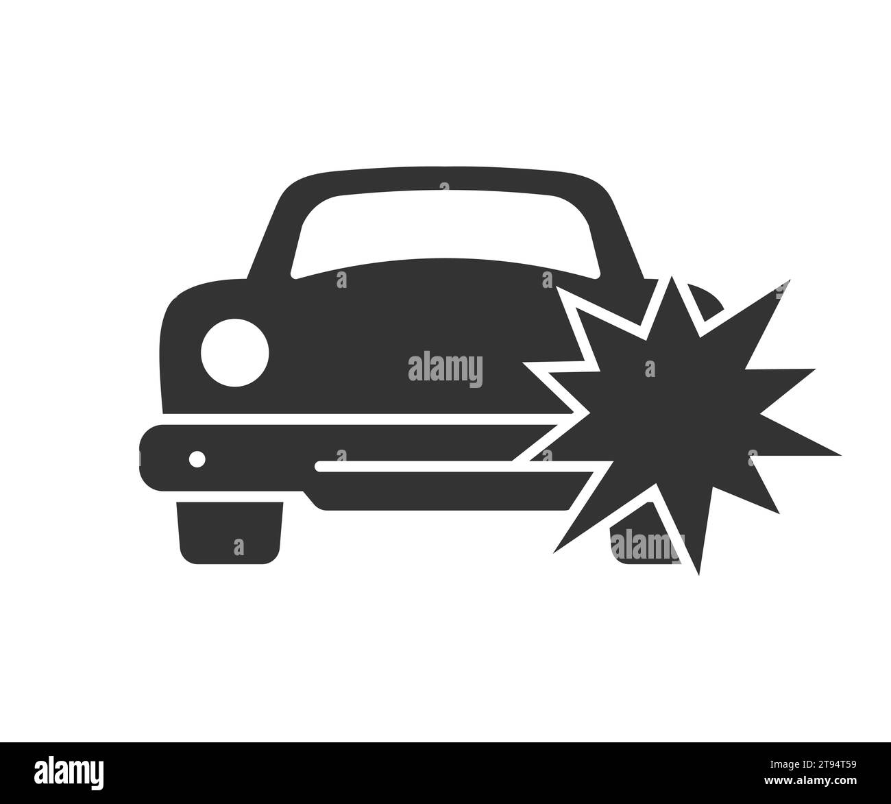 Overturned car or collision of cars pictogram. Cartoon car crash, accident  symbol or icon. Road, traffic accident. Crashed cars or service logo. -  SuperStock