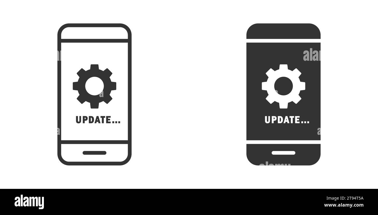Smartphone update icon. Vector illustration Stock Vector Image & Art ...