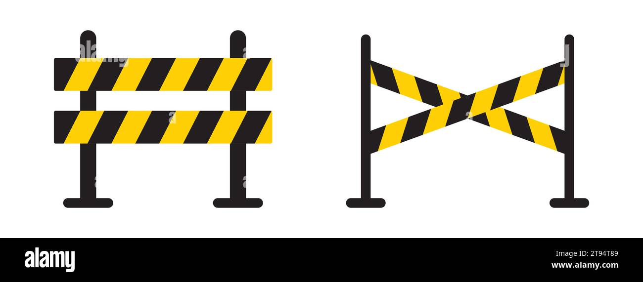 Road barrier icon. Vector illustration Stock Vector