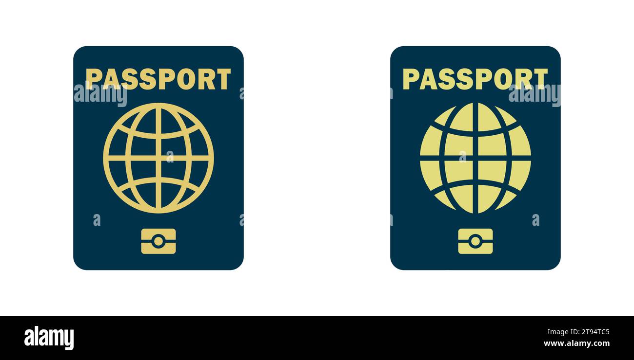 Passport icon isolated on a white background. Vector illustration Stock Vector