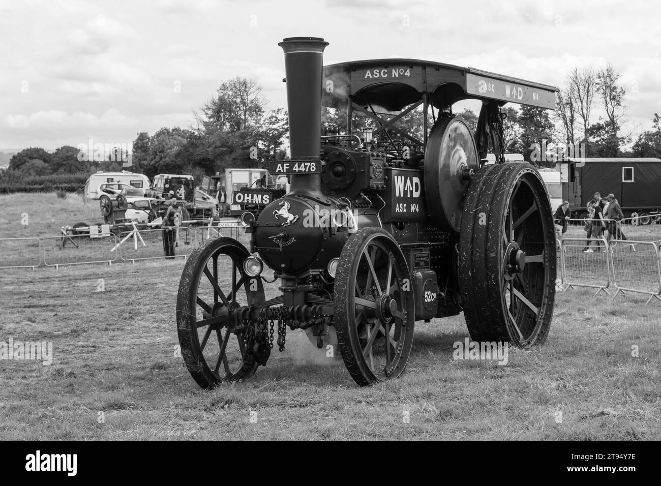 Low Ham.Somerset.United Kingdom.July 23rd 2023.An Aveling and Porter road locomotive from 1914 called Clyde is on show at the Somerset steam and count Stock Photo