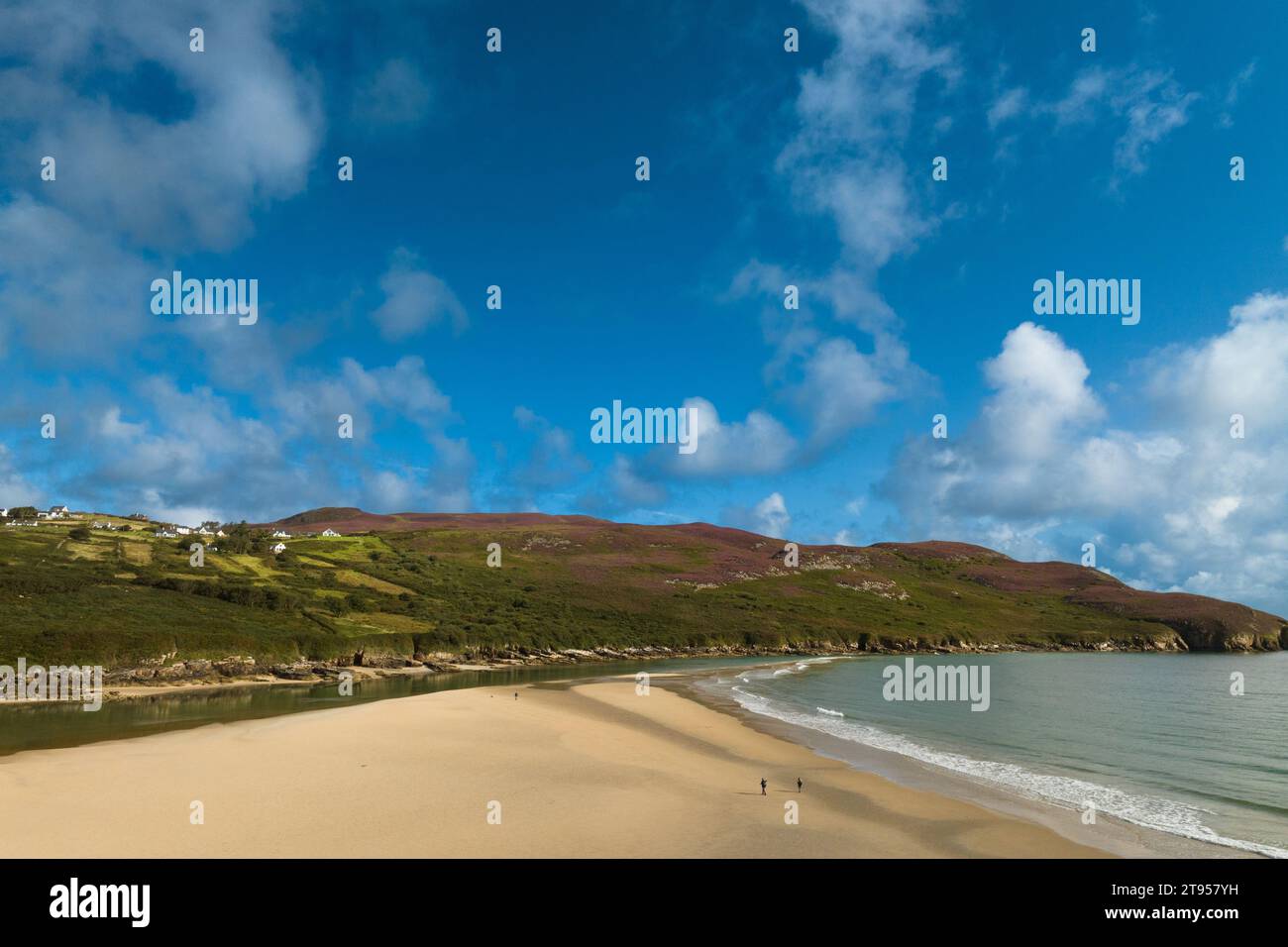 Aerial view of the coast of Dunfanaghy,from the drone. Donegal, Ireland, Europe Stock Photo