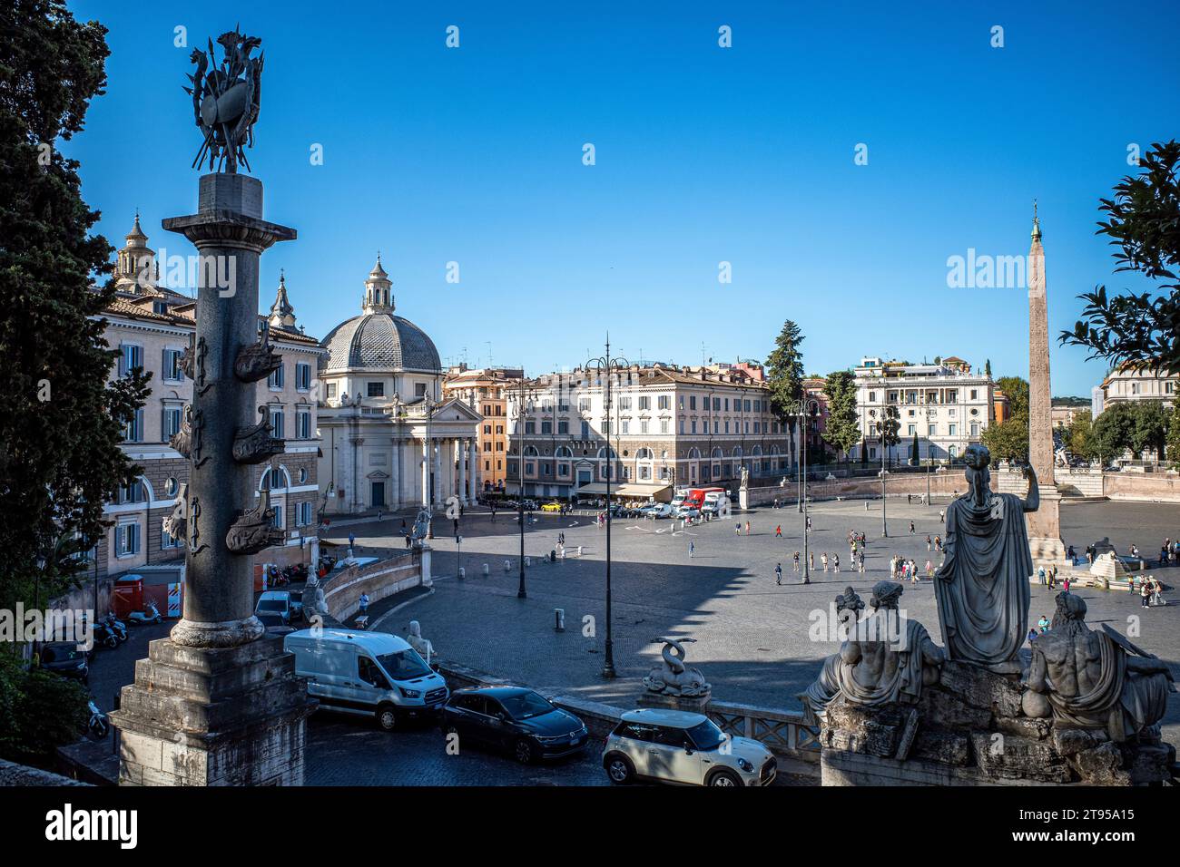 Piazza del Popolo Rome Italy Stock Photo