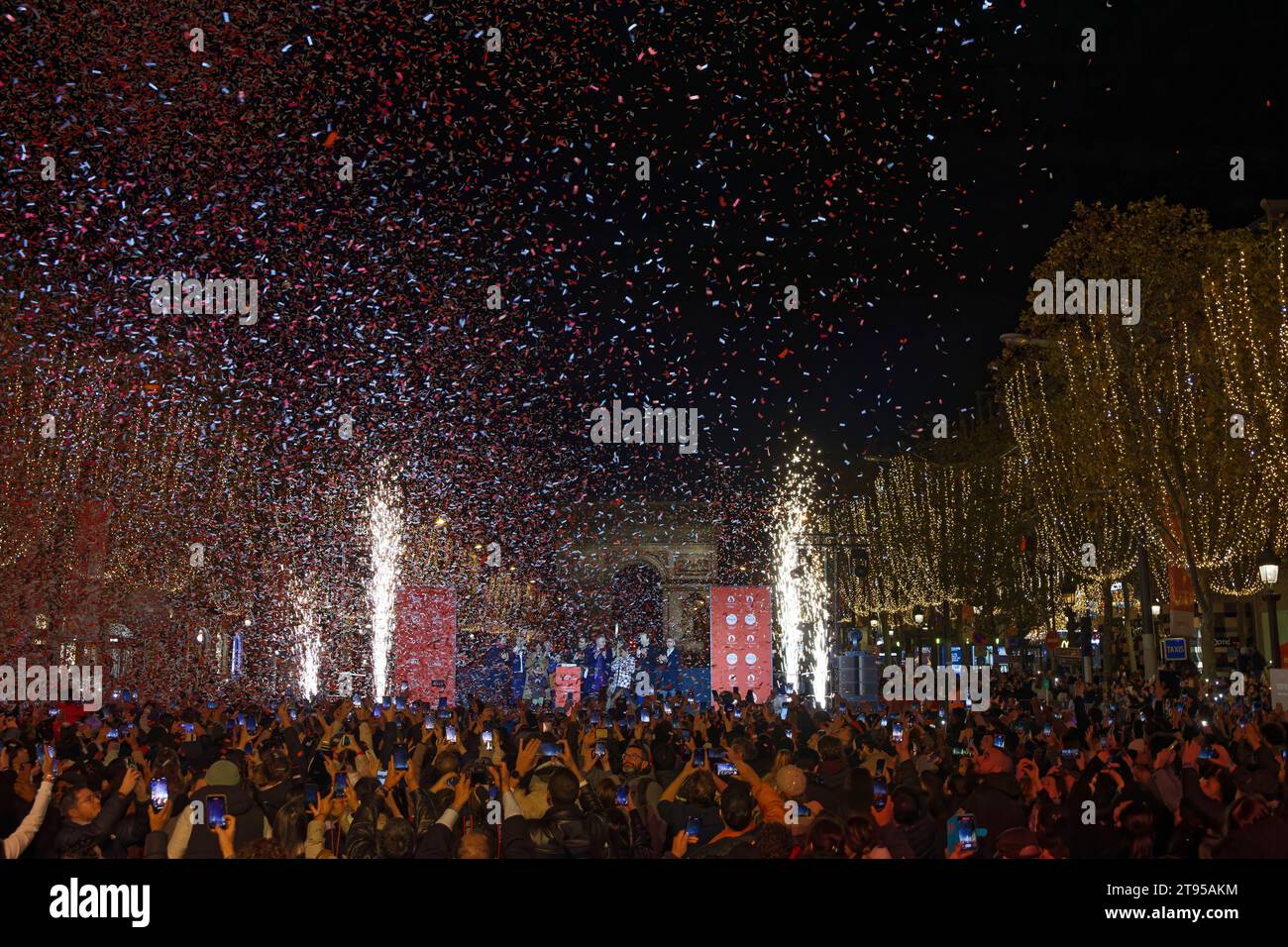Paris, France. 19th Nov, 2023, Christmas lights on the Champs Elysées  on November 19 2023 in Paris, France.Credit : Gerard Crossay/Alamy Stock Photo Stock Photo