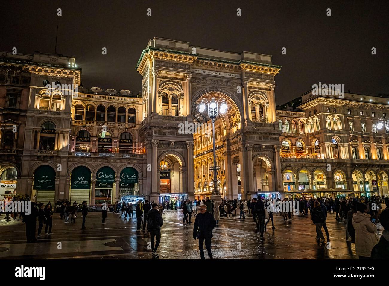 Galleria Vittorio Emanuele II in  all its splendor Stock Photo