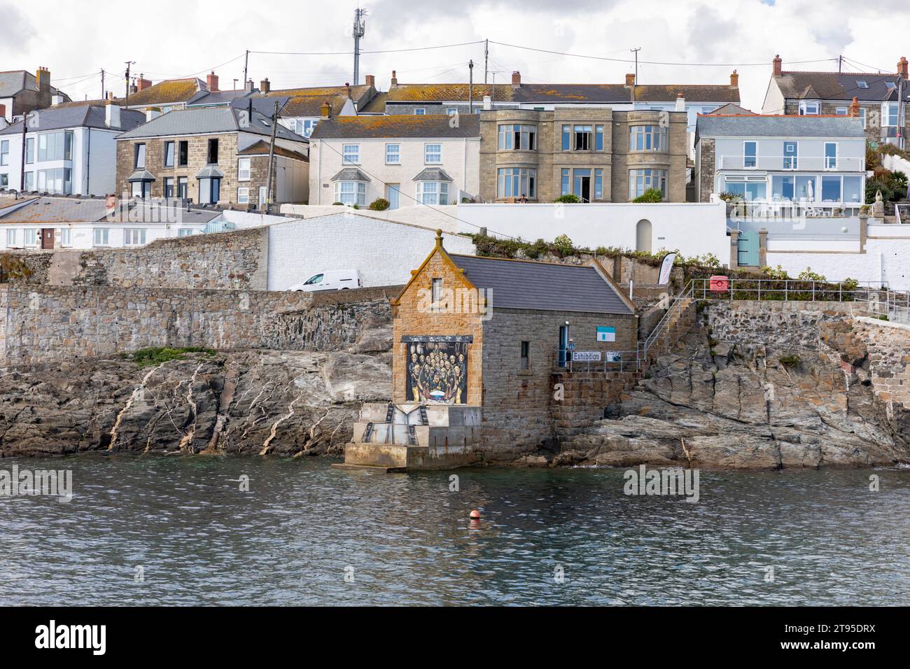Old Lifeboat station in Porthleven Cornwall now used for exhibitions