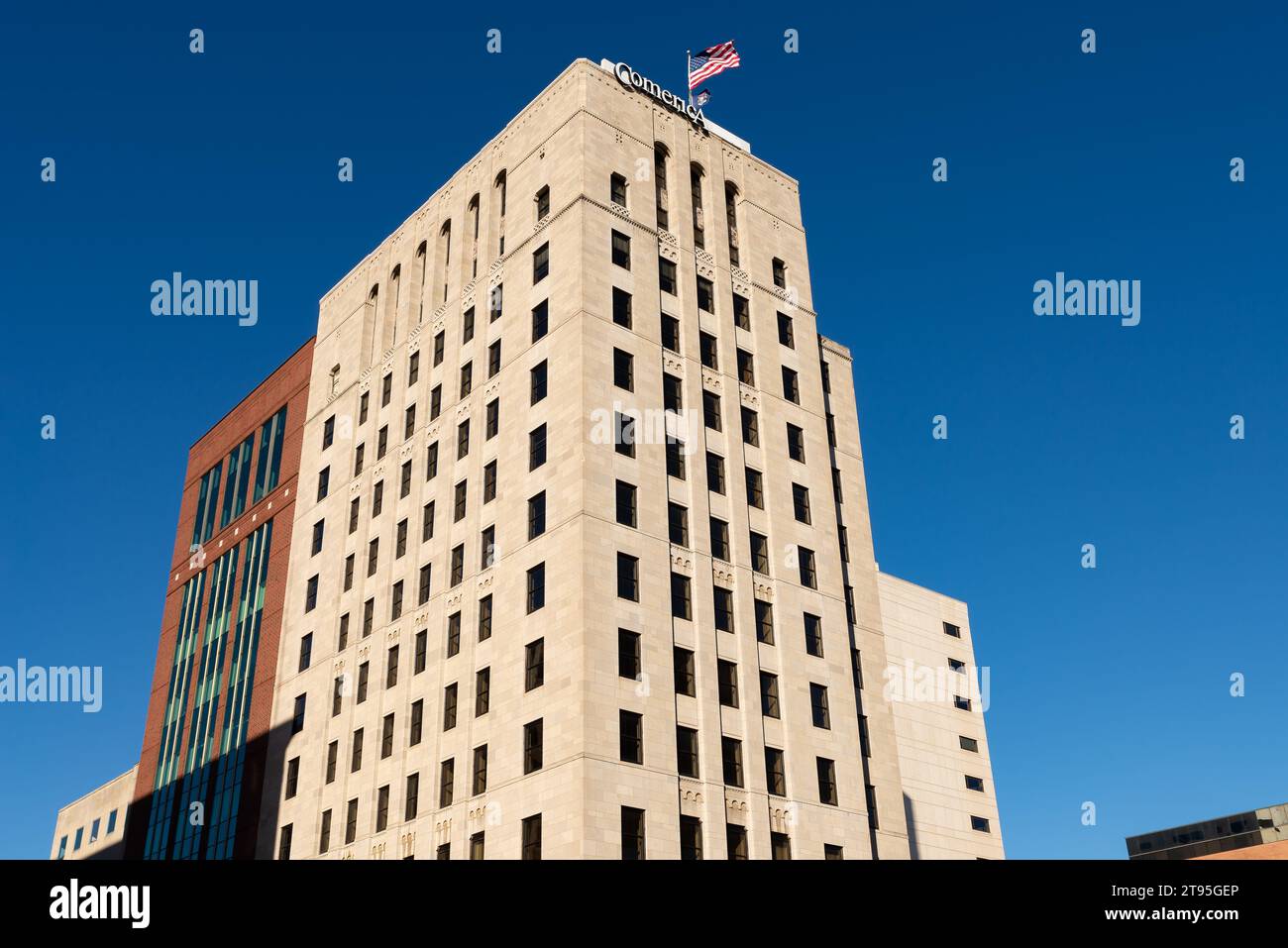 Lansing, Michigan - United States - November 13th, 2023: Downtown building in Lansing, Michigan, USA. Stock Photo