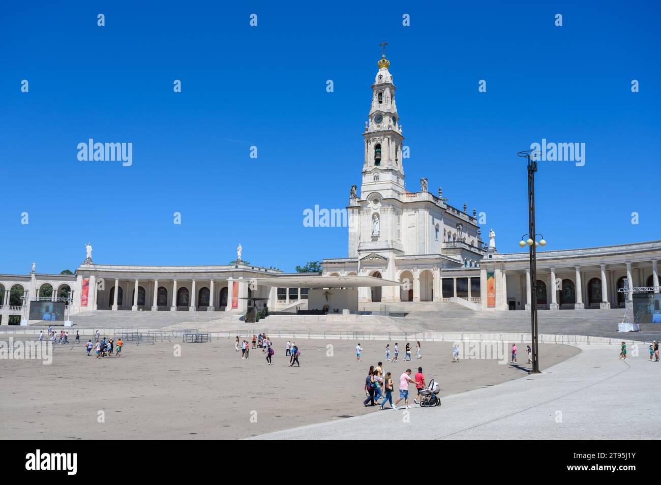 Sanctuary of Our Lady of the Rosary of Fátima in Fátima, Portugal Stock