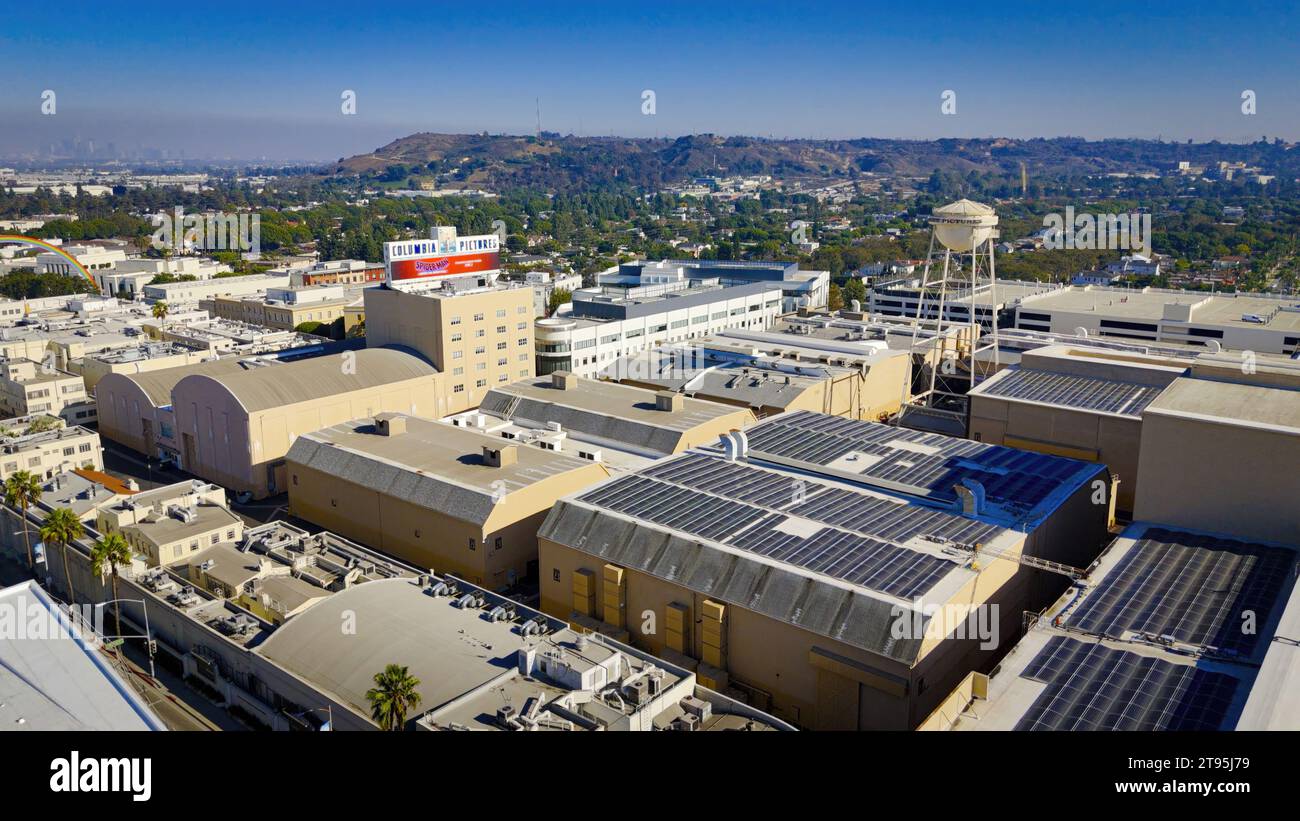 Sony Pictures Studios Columbia Pictures in Culver City aerial view