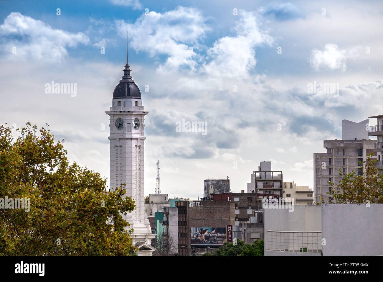 clock tower in the city of rosario Stock Photo