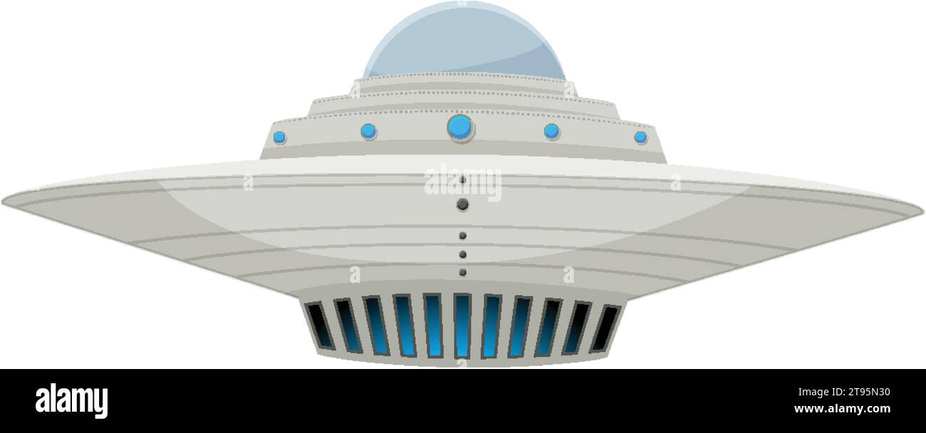 A vector cartoon illustration of an isolated UFO UAP Stock Vector Image ...