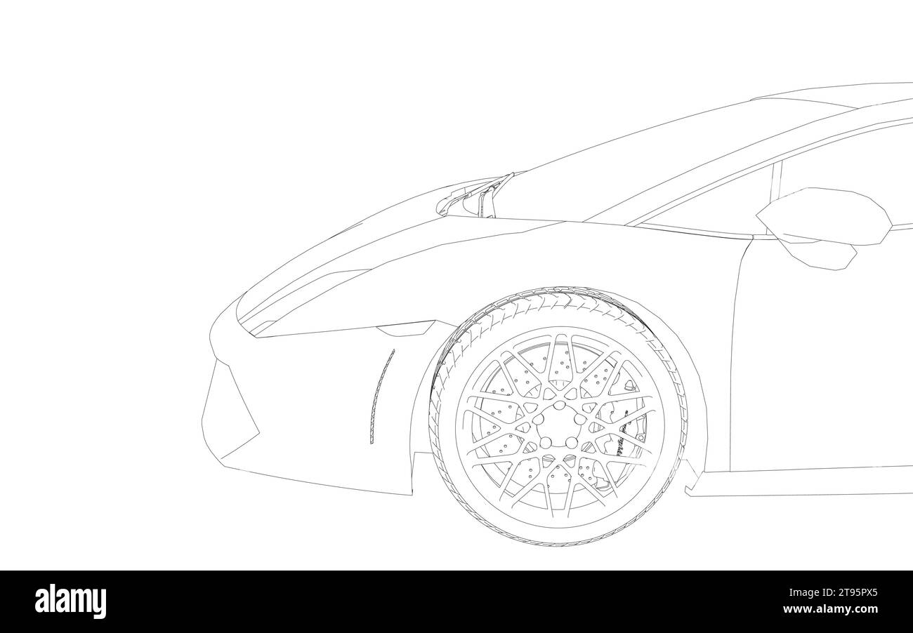 Coupe sport car vector template. Sport car blueprint. Car on white ...