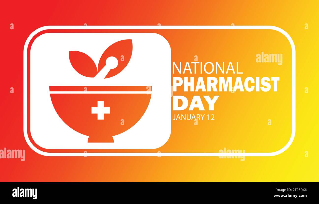 National Pharmacist Day. Vector illustration. January 12. Suitable for greeting card, poster and banner. Stock Vector