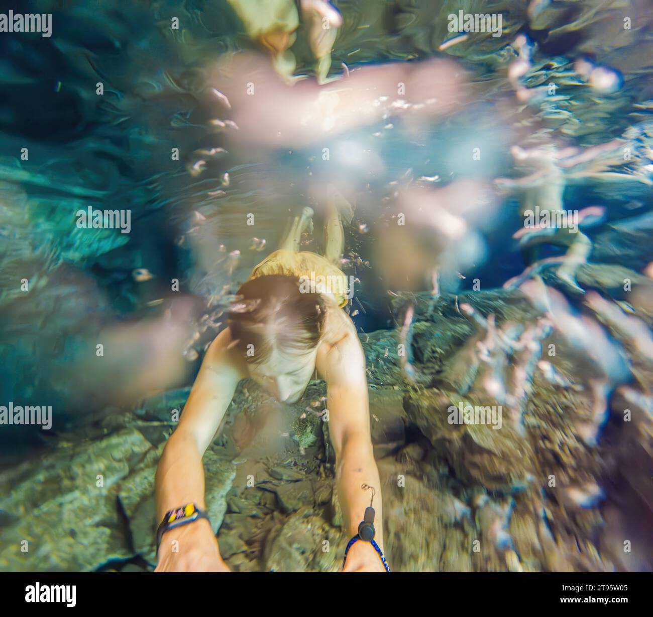 Beauty cave diving in underground hi-res stock photography and images ...