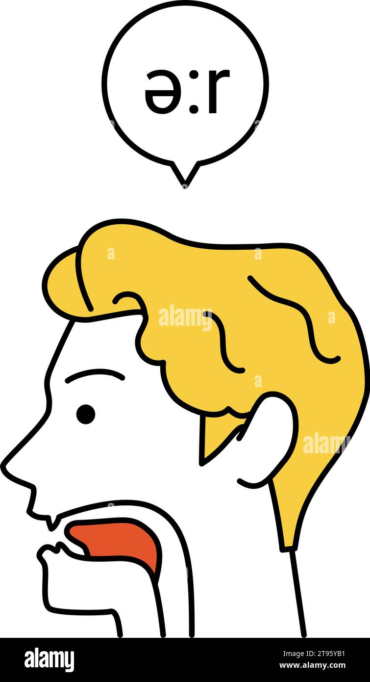 Illustration of tongue movement in English conversation, pronunciation