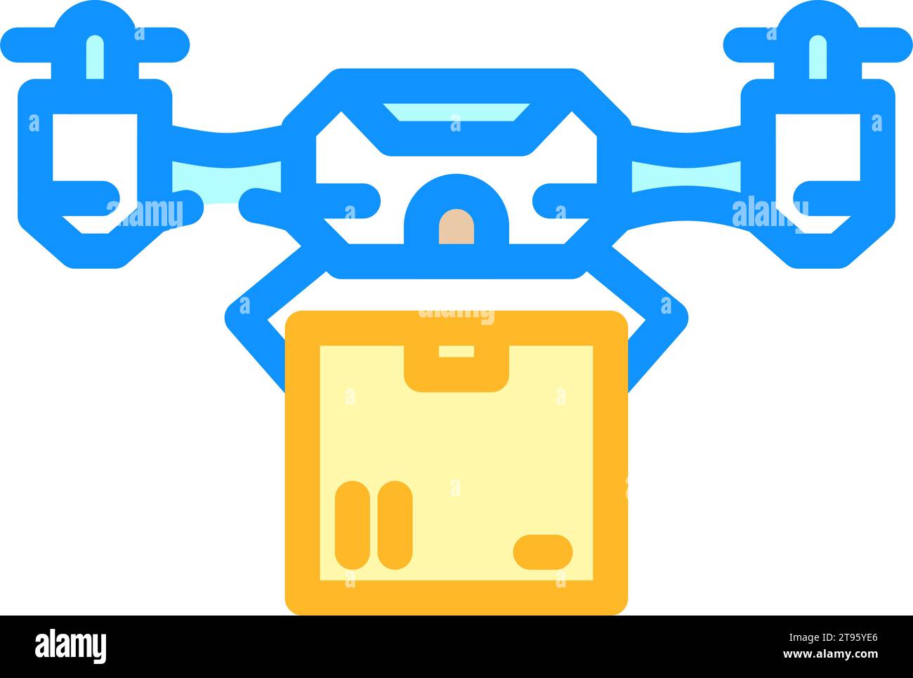delivery drone color icon vector illustration Stock Vector Image & Art ...