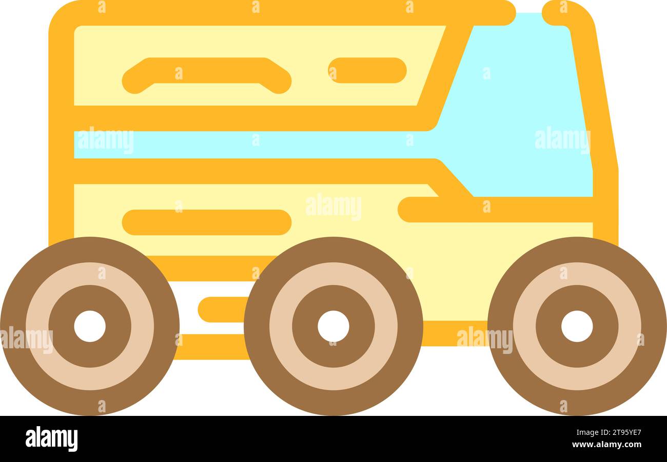 robot courier autonomous delivery color icon vector illustration Stock ...