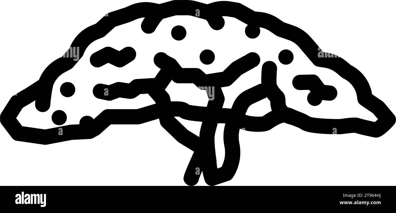 guava tree jungle amazon line icon