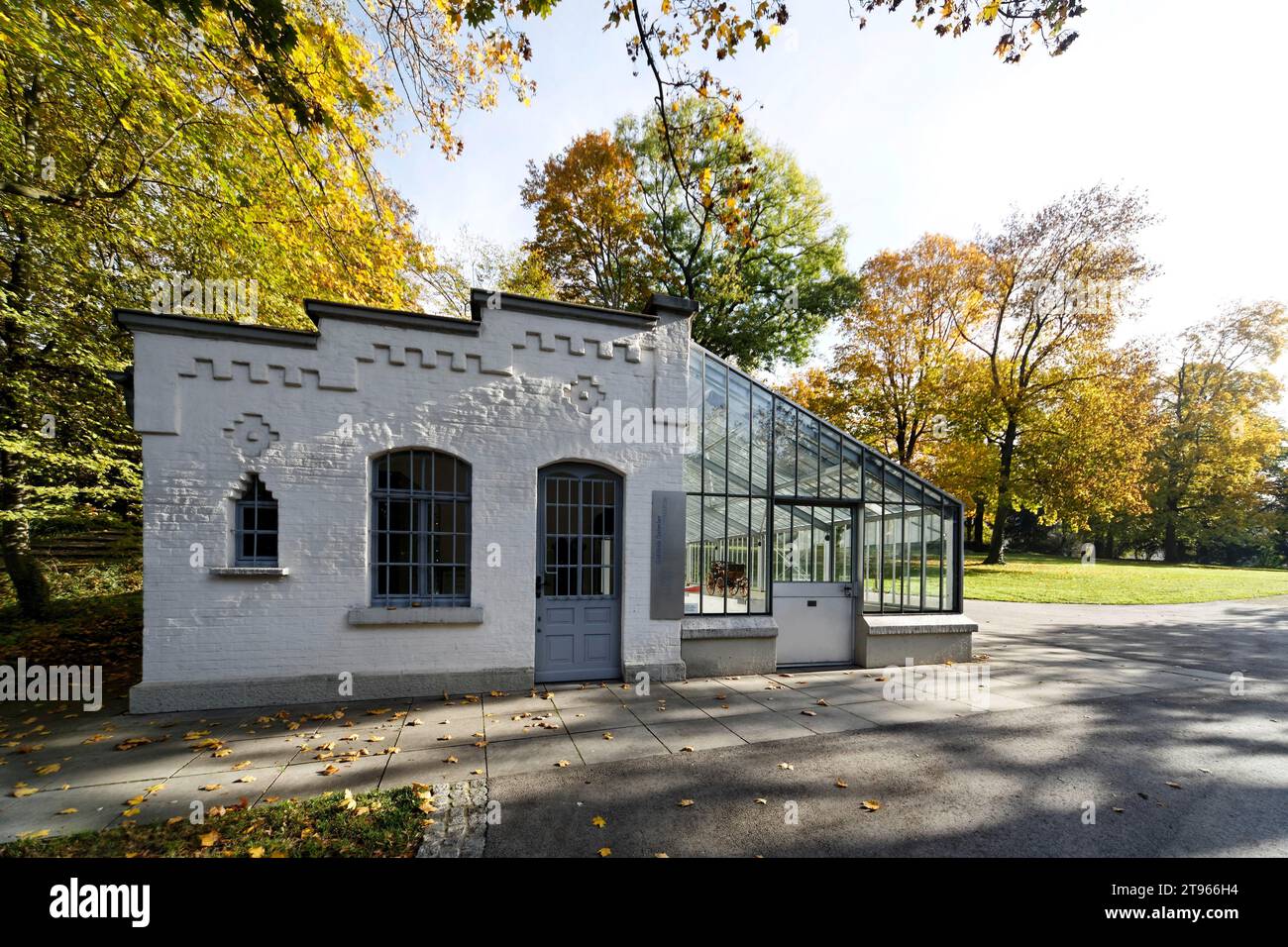 Daimler-garden shed, memorial to the inventor Gottlieb Daimler with a ...