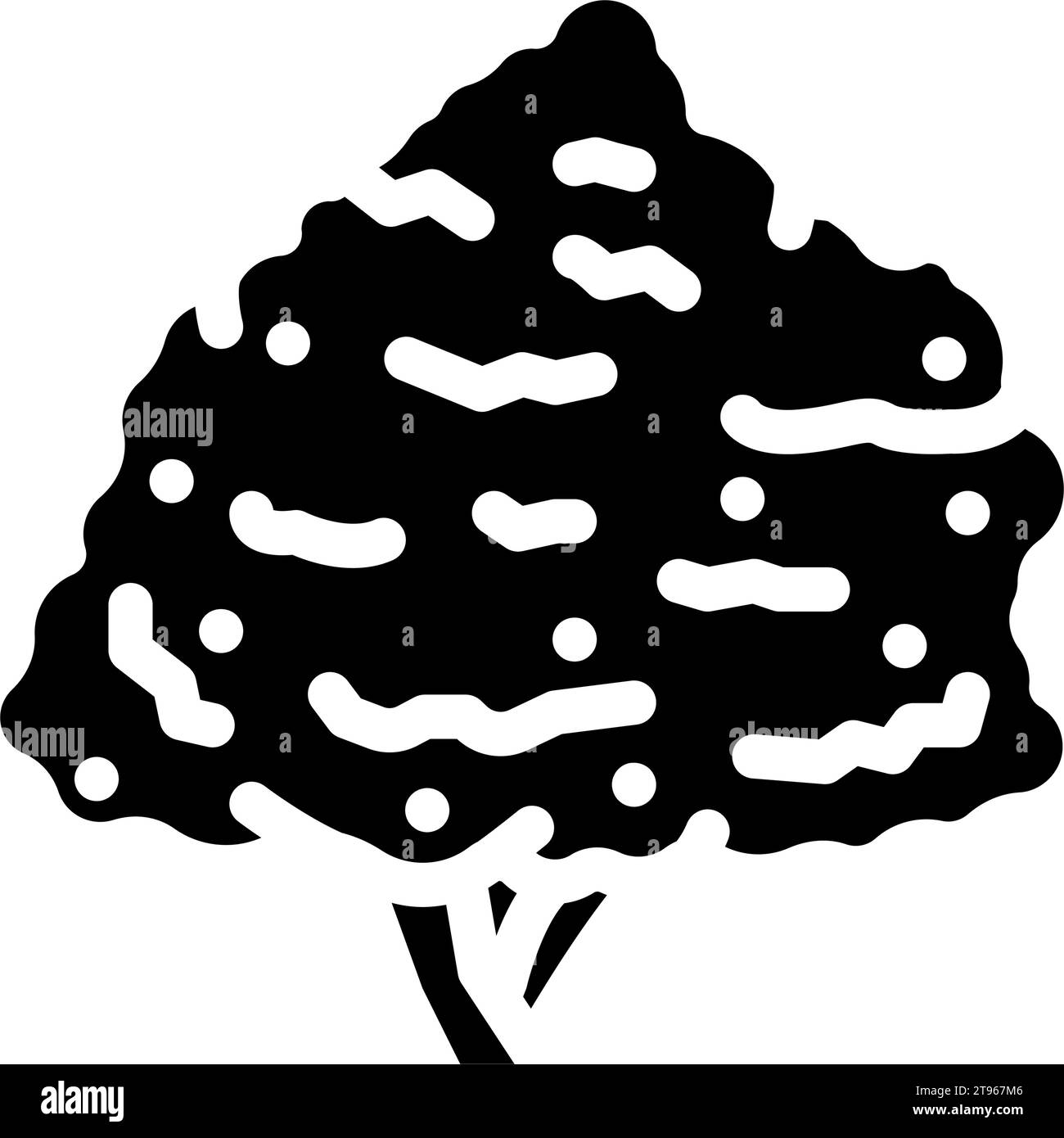 fig tree jungle amazon glyph icon vector illustration Stock Vector