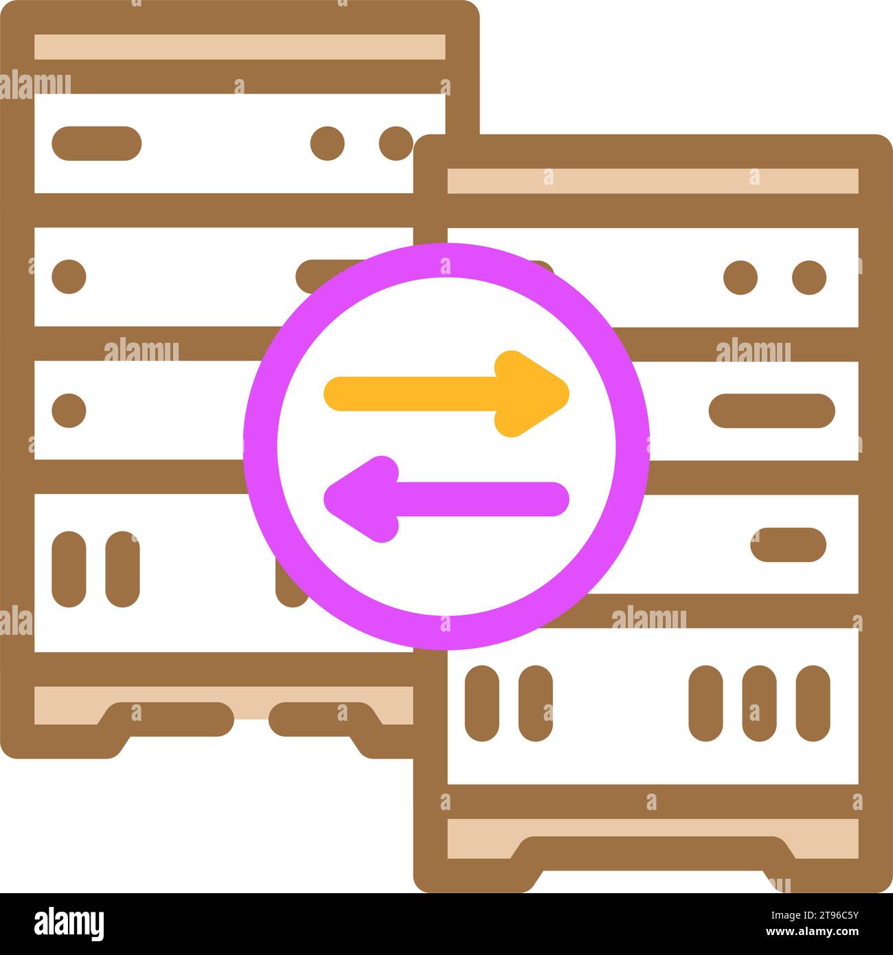 replication database color icon vector illustration Stock Vector Image ...