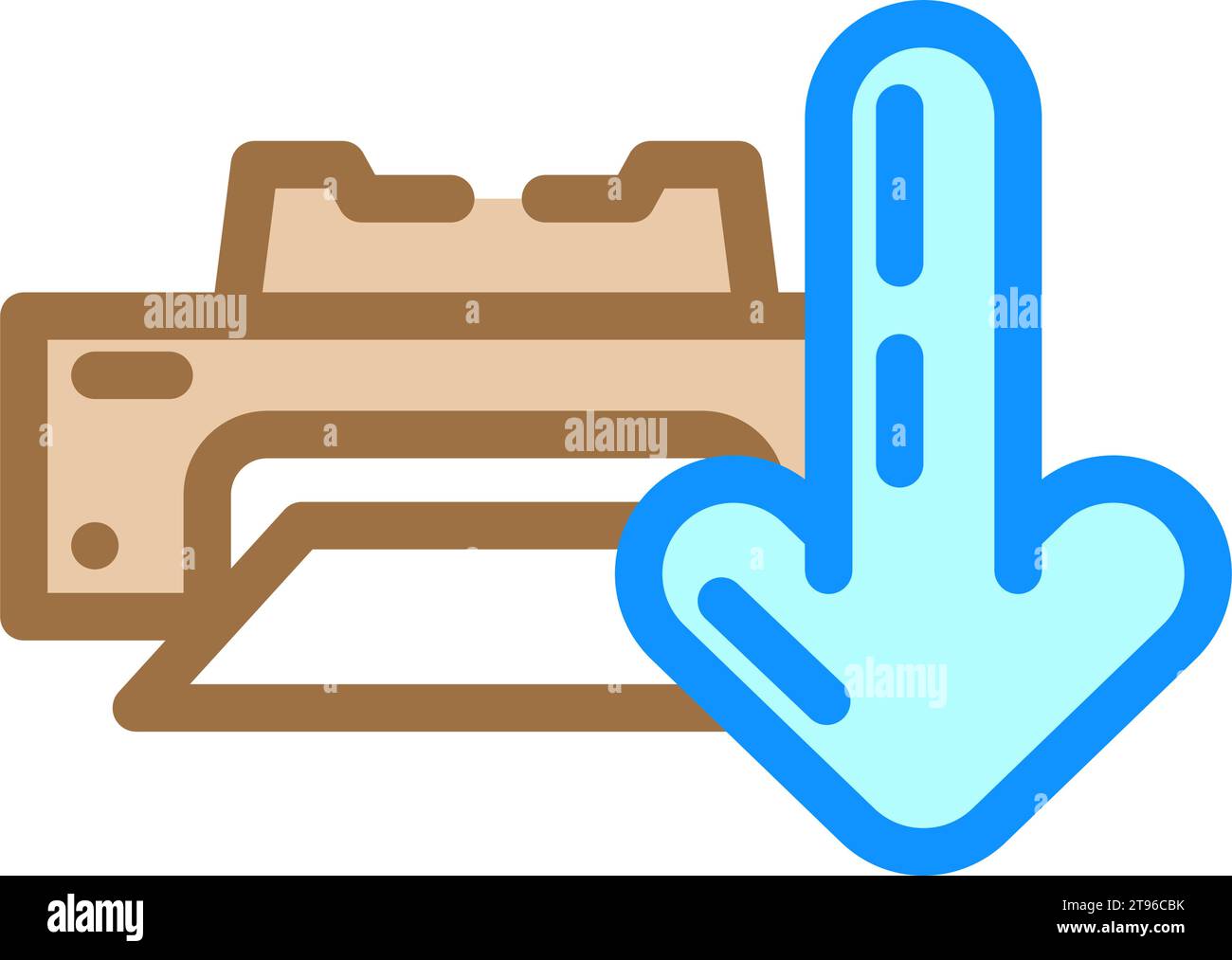 printer loading document color icon vector illustration Stock Vector ...