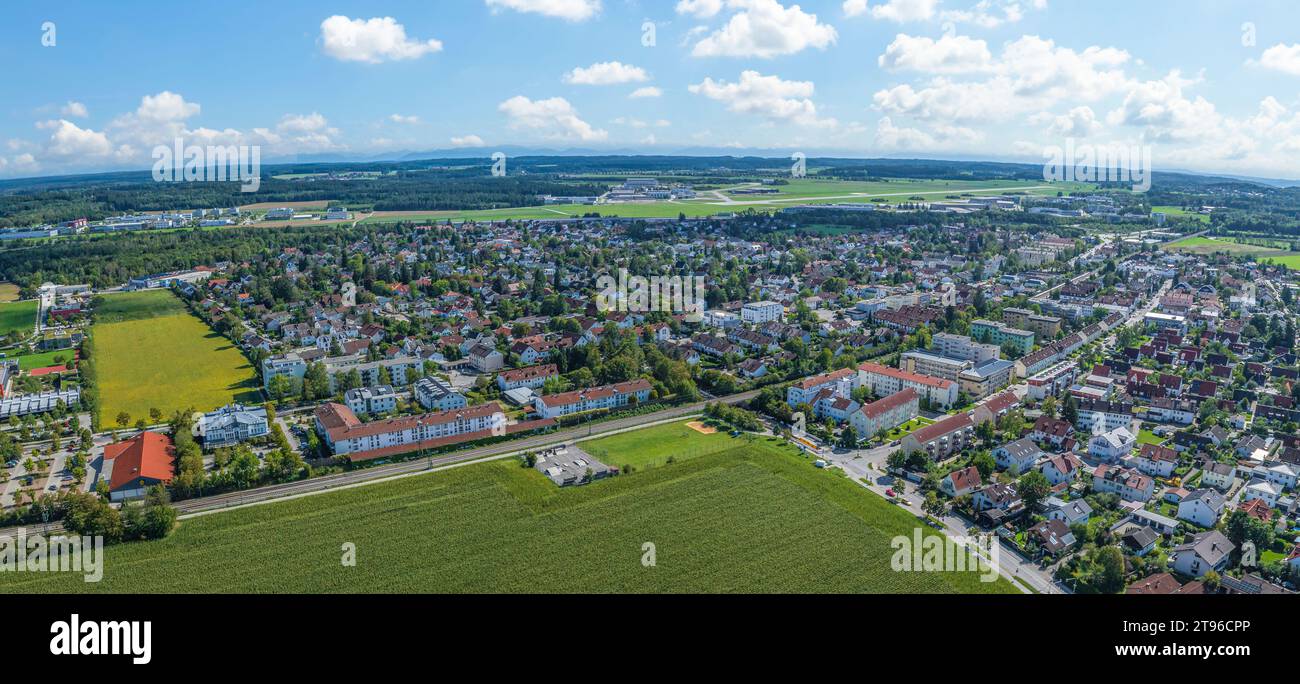 Gilching Germany Aerial view to Gilching to the west of Munich in the Fünfseenland in ...