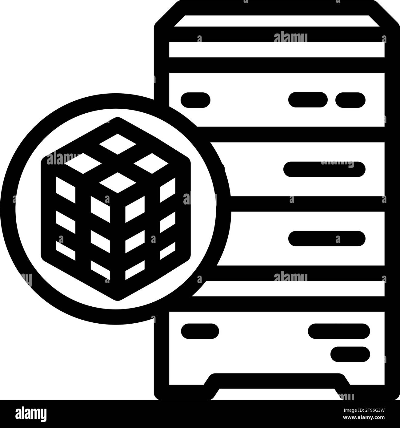 data clustering database line icon vector illustration Stock Vector ...