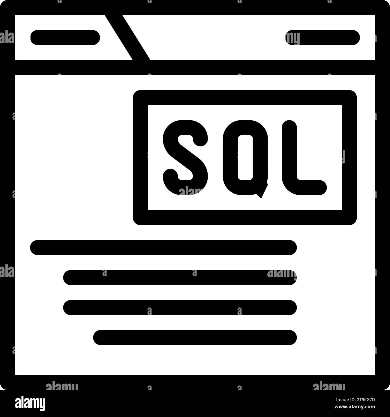 sql query database line icon vector illustration Stock Vector Image ...