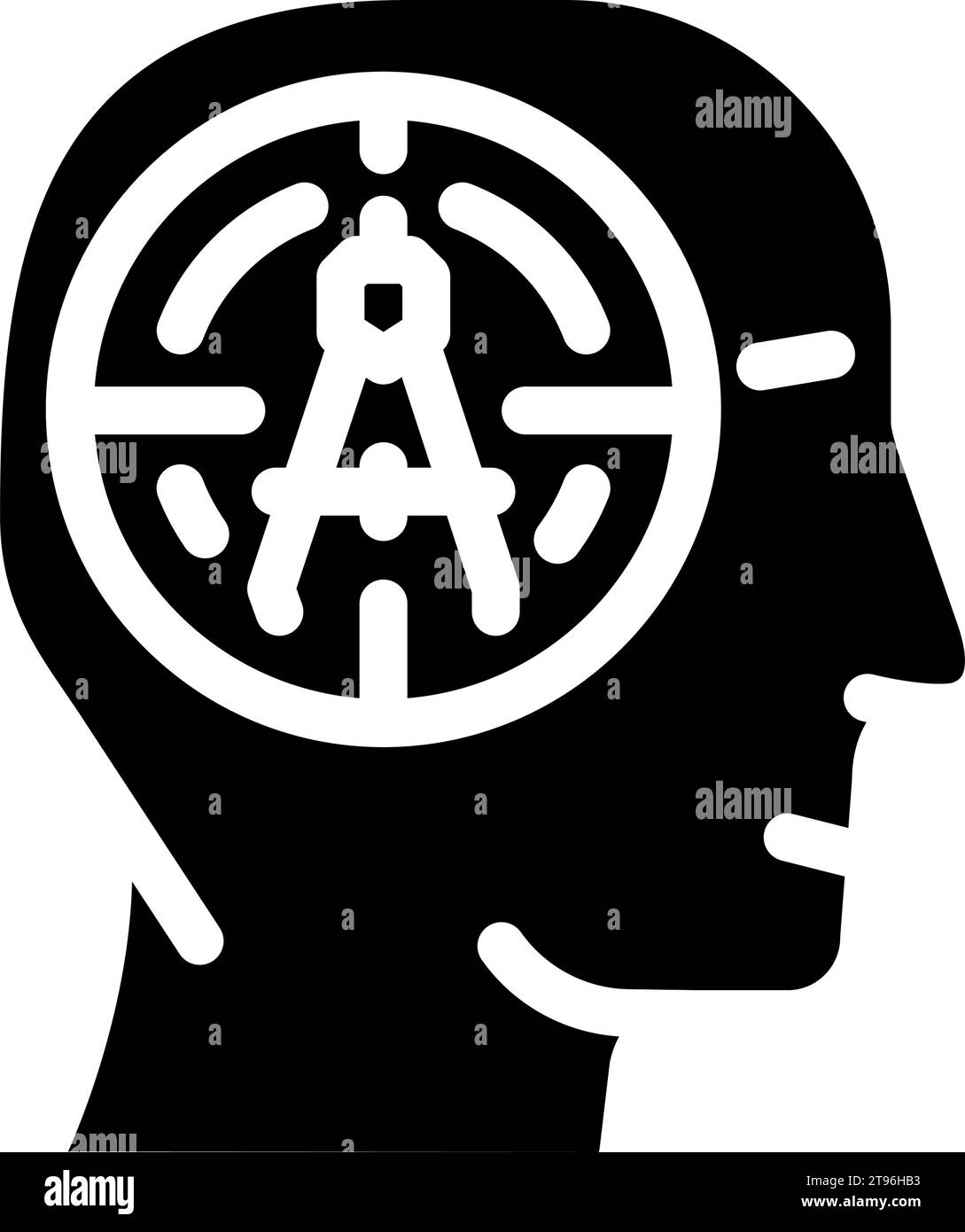 precision drafting architectural drafter glyph icon vector illustration ...